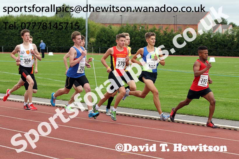 Under-17 mens 800 metres, Northern Under-15 and under-17 Championships, Wigan. Photo: David T. Hewitson/Sports for All Pics